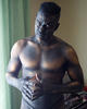 ME BODY PAINTED AS 'THE THINKER' LOL