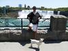 just hanging out in Niagra falls for the day with my dog beau and some buddies