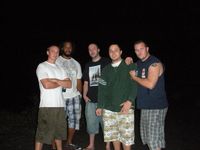 A pic with me and some of my chlidhood friends in Costa Rica, in the middle of the jungle! I'm in the back!