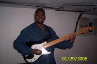 My baby, Fender Jazz Bass Guitar, at home making music.