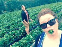 Best Friend and I in the Strawberry Fields!!! 🍓