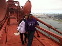 Me & a friend on top of the Golden Gate Bridge! Anyone can walk below I strive to do more! 