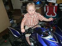 my son on four wheeler