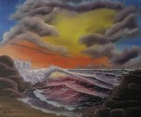 'California Cove' An oil on canvas that I painted.