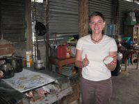 Making tortillas with my host family in Guatemala.