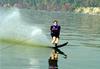 Water skiing on the Potomac.  (Sorry it's kinda blurry; really wavy that day!)