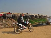 Riding trough Cambodia.