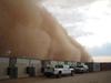 Sandstorm outside the building where I lived at overseas