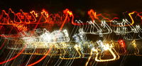 headlight & tail-lights on 316 - abstract