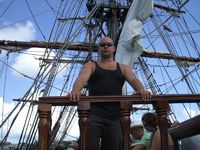this pic is from nov. 5th. it's a pic of me on the black pearl from the pirates of the caribbean movie. I was in the caribbean and got to go on the ship