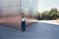 At the base of the St Louis Arch