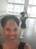 At the ballet studio primping before class