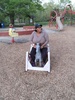 Goofing off at the park with the kids 