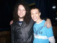 Me on right, with a member from one of my fave bands