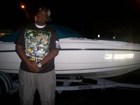 By somebodies boat outside like 2 in the morning...
That Damn flash makes it seem like there's white stuff on my face..(lol)