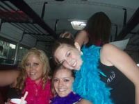 having a great time on the bachelorette bus before my sisters wedding this summer