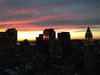 sunset from my balcony in downtown boston