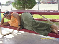 relaxing at the park