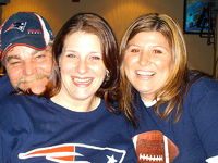 Maddog, myself and Dina supporting the Patriots.