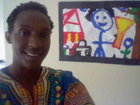 Old Pic in front of my son's masterpiece