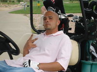 Another relaxing day on the golf coarse. Who ever said REAL Men dont wear pink???