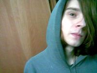 Me in an old hoodie. Sadly, the old skool article was lost in a washing-barrowing accident.