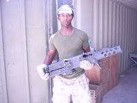 In Iraq with my .50 cal no barrel