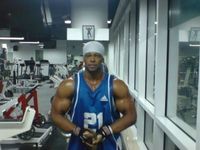 just after workout in gym